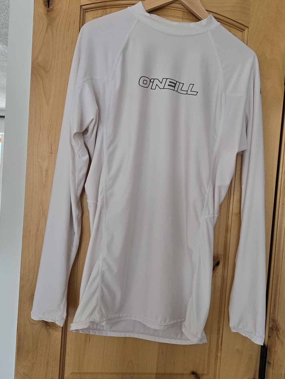 Mens O'Neill White Long-Sleeve Surf Rash Guard with Logo XXL